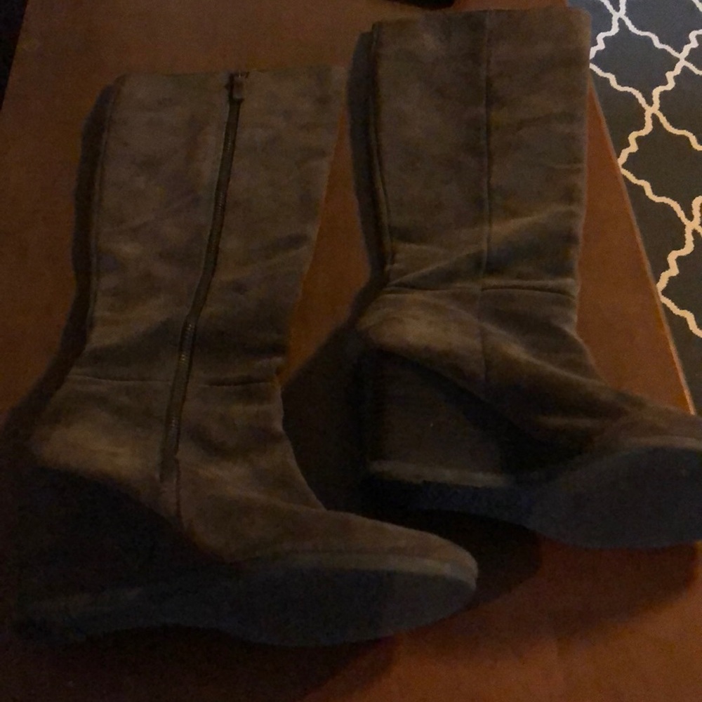 Gorgeous Franco Sarto Leather wedge boots